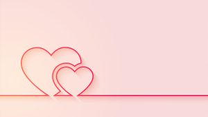 minimal love hearts background with text space