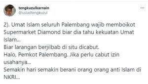 Cuitan Tengku Zul tentang Larangan Jilbab